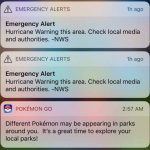 Go Pokémon survival during Hurricane Florence in United States!